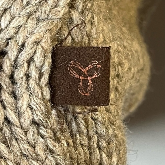 TNA Aritzia Cowichan 100% Lambs Wool Sweater Earth Tones Cozy Comfy - Picture 8 of 11